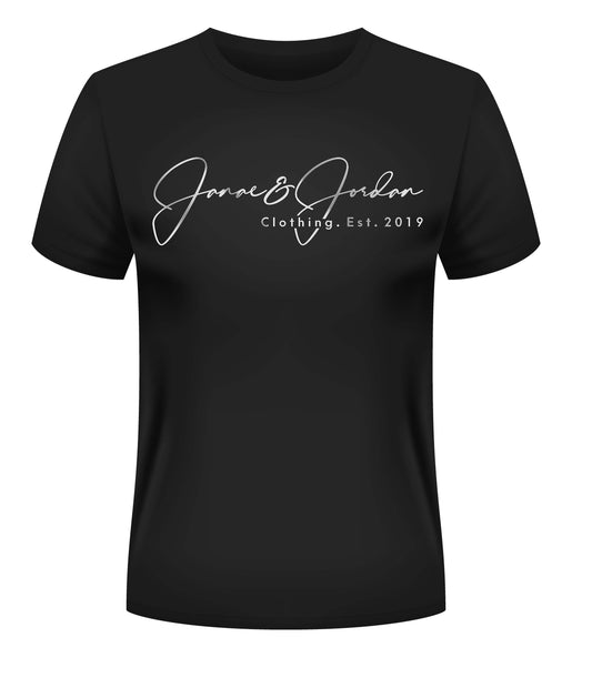 Black with Silver Signature Logo TShirt