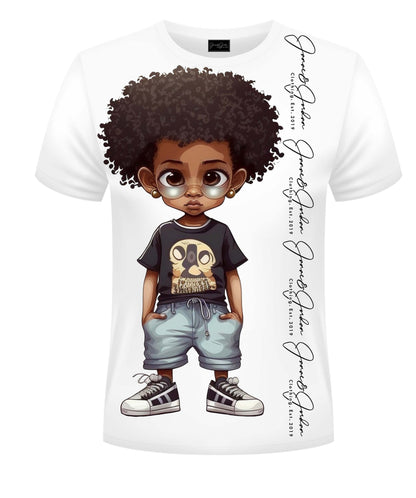 Graphic Cute B-Boy Signature Logo TShirt