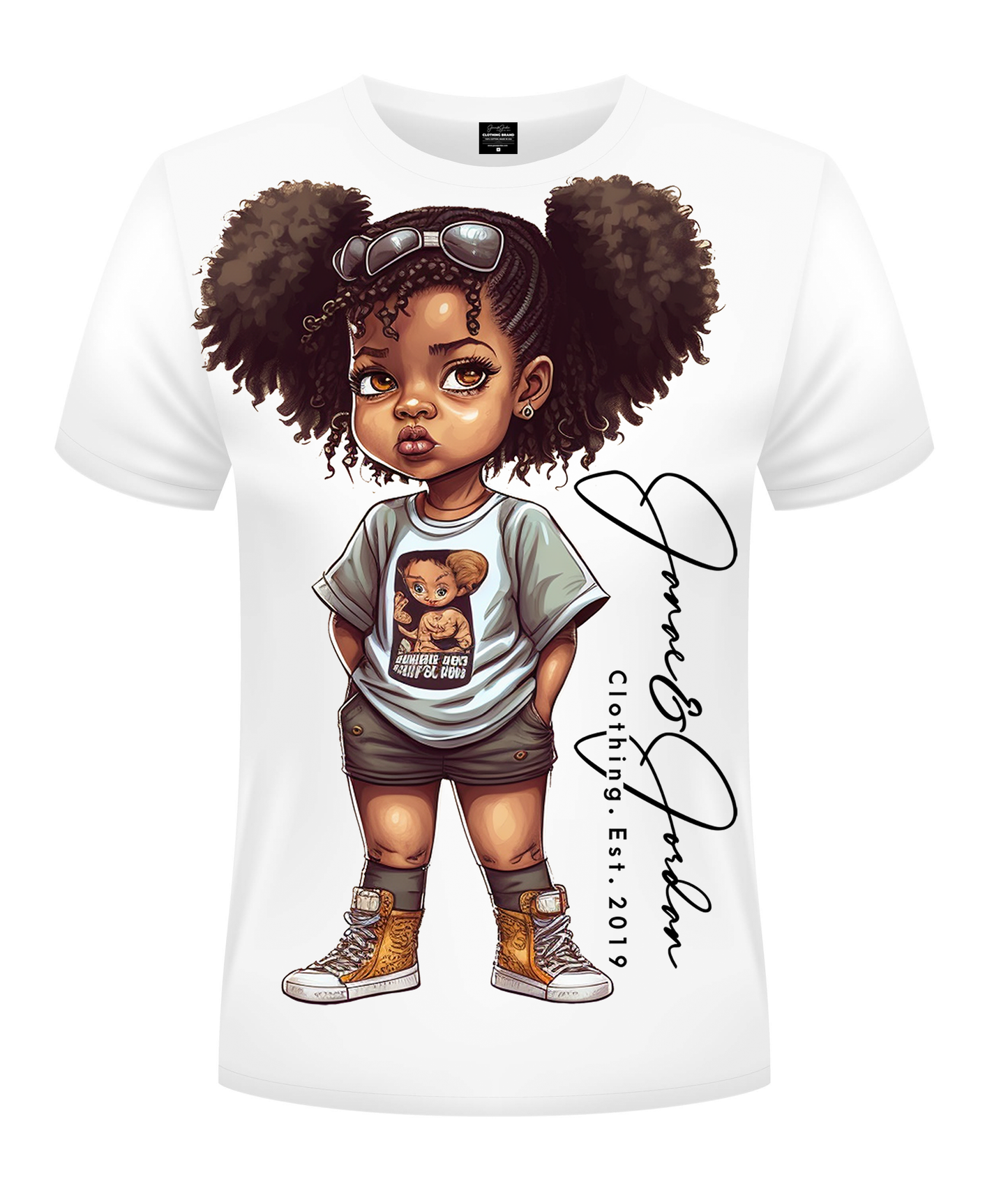 Graphic Cute Big Girl Signature Logo T-Shirt